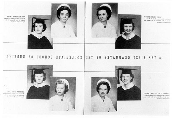 picture from the first graduates of the collegiate school of nursing